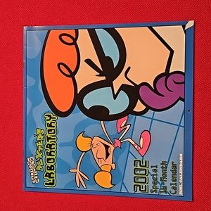 Cartoon Network Dexter's Laboratory Warner Bros. 2002 hanging calendar UNUSED